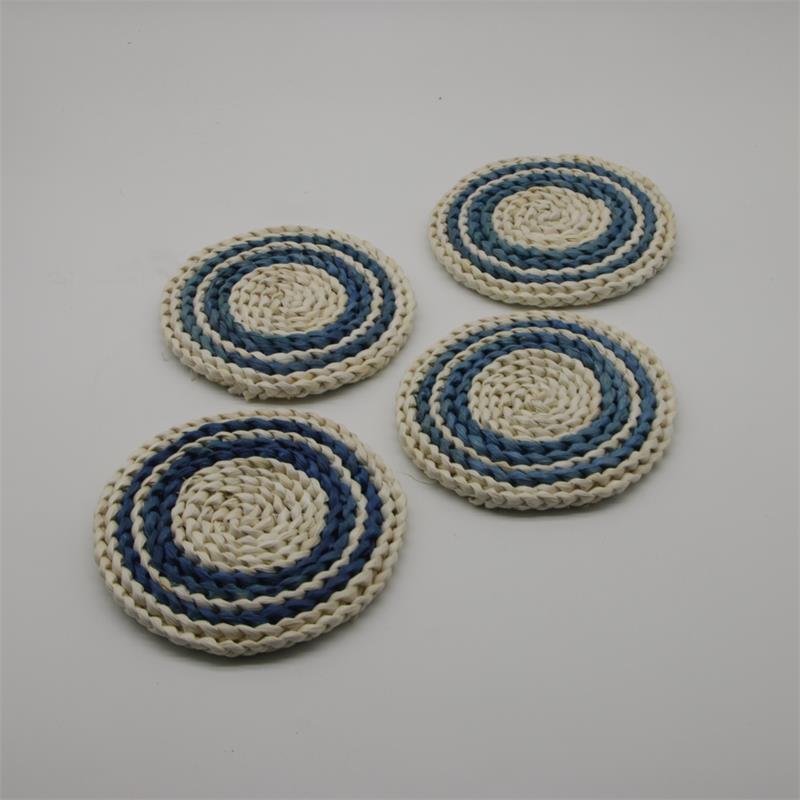 Corn husk woven heat insulation mat Japanese coasters natural material sand pot mat tea cup mat garden kindergarten decoration