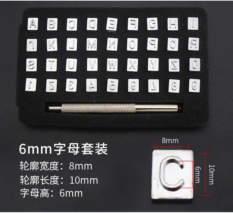 da da bò tay in da tự chữ và số chữ con dấu công cụ Tự làm LOGO thư in phù hợp với màu đỏ - Công cụ & vật liệu may DIY khung thêu tranh chữ thập