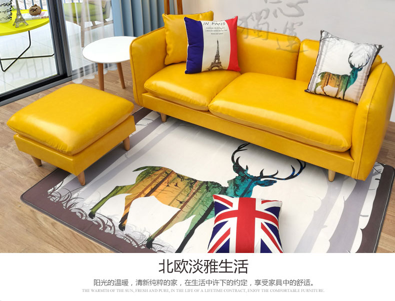 Bắc Âu tối giản căn hộ nhỏ phòng khách sofa da kết hợp của đơn và đôi ba kiểu Nhật sofa thời trang công sở hiện đại - Ghế sô pha giường sofa gấp gọn