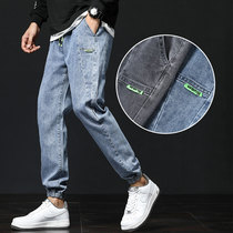 Autumn jeans men spring autumn trend loose autumn trousers leisure Japanese Tide brand foot ankle-length pants
