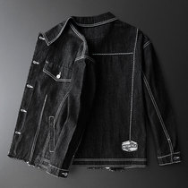 Spring and summer denim mens lapel Korean trend Joker autumn spring jacket mens clothing overcoat