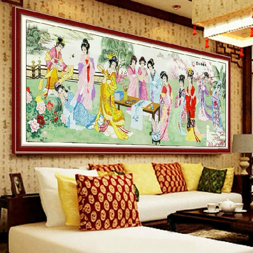 5D Diamond Painting 2021 Новая гостиная полная бриллиантовая красная здание Группа Dream Fangfang Picture Crystal Двенадцать золотых крикетных стежков кирпичная вышивка