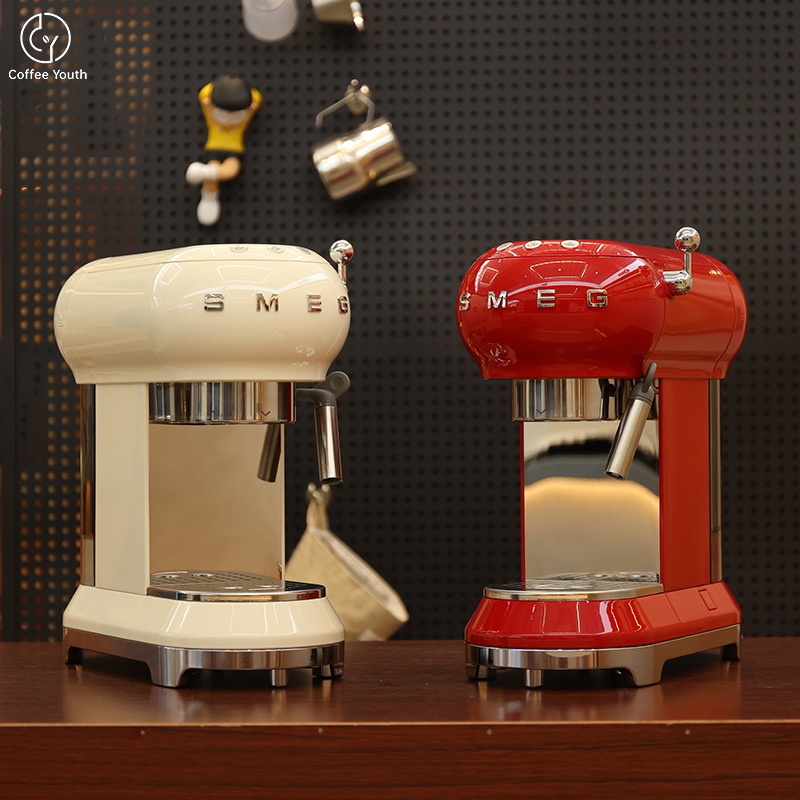 Smeg/Smeg Ecf01 Italian Semi-Automatic Espresso Machine for Home and Office Use, Small Milk Frother and Steam Machine