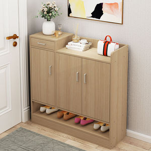 鞋柜简易多功能收纳玄关仿实木进门防尘鞋柜