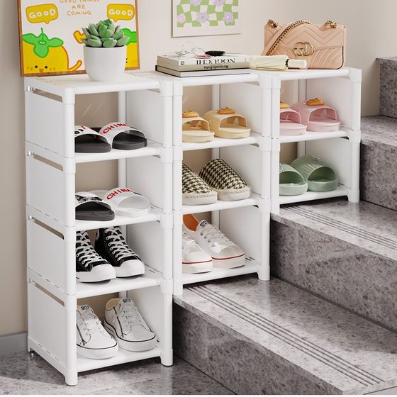 楼梯鞋架阶梯式家用组合鞋柜收纳盒小窄门口多层大容量租房爆款