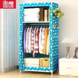 Одиночный простой прокат гардеробного дома небольшая висящая гардеробная мебель для спальни ткани с покрытием простой и современной экономики