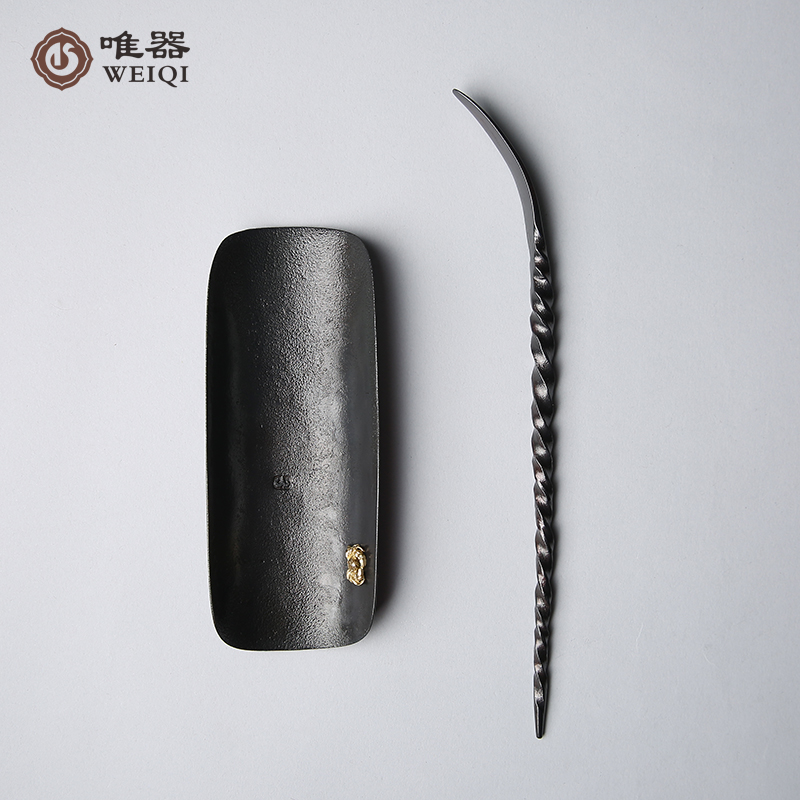 Jiancun Hu Xiaojun hand-forged kung fu tea ceremony hundred steel tea set tea shovel tea lotus Pu'er tea set collection