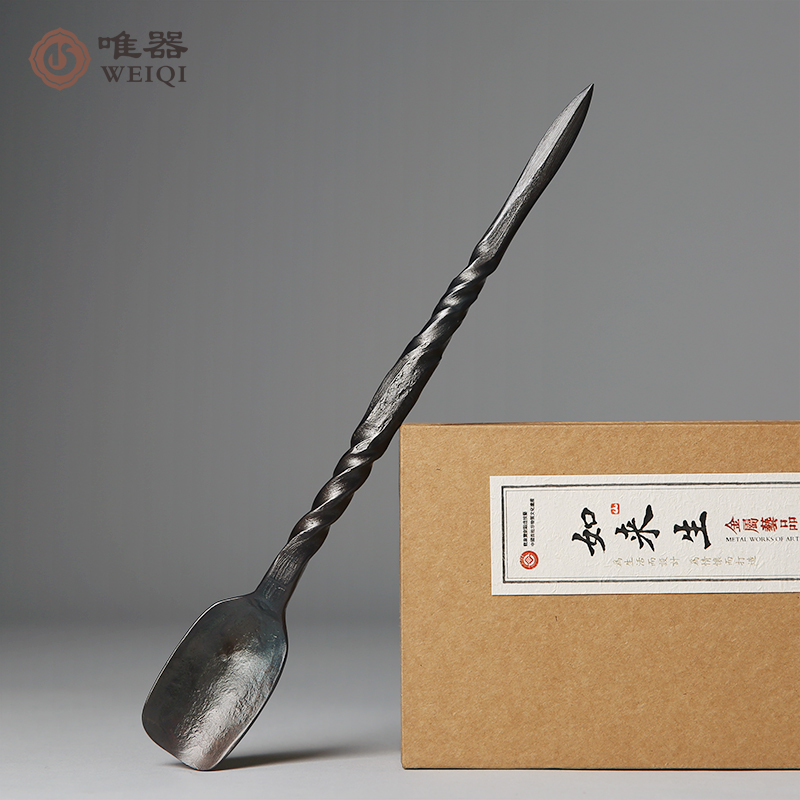 Kangmura handmade forging ancient tea teaspoon tea tea knife tea taper pu tea needle tea ceremony spare