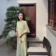 Plus size ຂອງແມ່ຍິງ retro ປະຈໍາວັນປັບປຸງ inverted ແຂນຂະຫນາດໃຫຍ່ cheongsam dress 2023 ພາກຮຽນ spring ແລະ summer ໄຂມັນ mm 200 ປອນກະໂປງຍາວ
