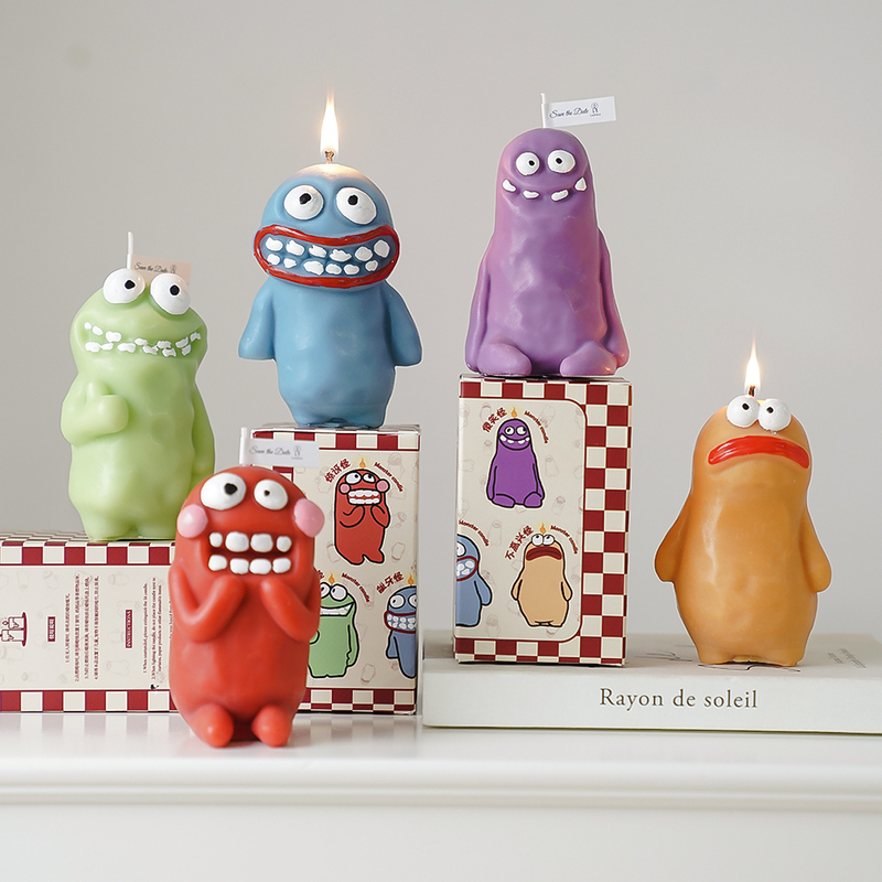 Cute Monster Scented Candle Ornament, Instagram-Style Adorable Scented Candle Gift, Creative Birthday Present with a Niche and High-End Feel
