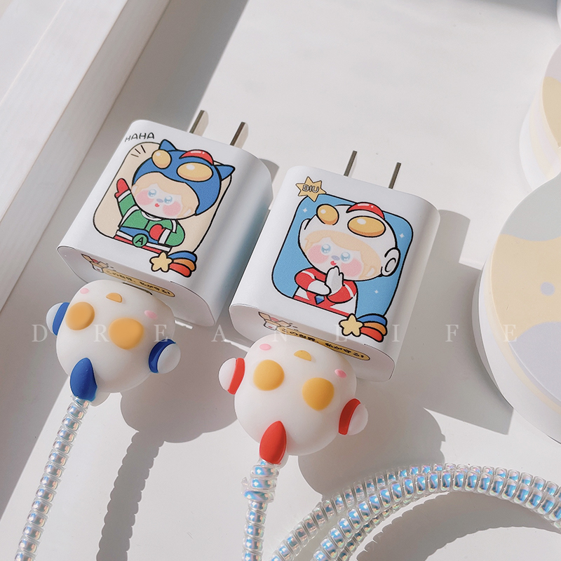 Apple 12pro data line protective sleeve applicable iphone20w 18w charger sticker headphone winding rope wrap