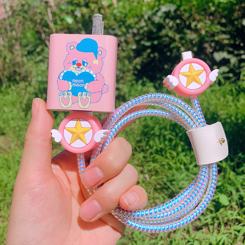 Huawei mate30 p40pro data protection cover is suitable for nova7 charger sticker earphone winding rope bag