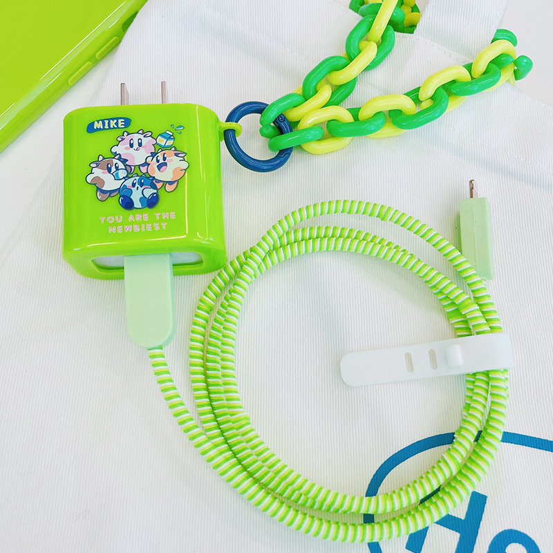 Suitable for Apple 12 data line protective sleeves 20W chargers transparent protective shell iphone11proiPad8