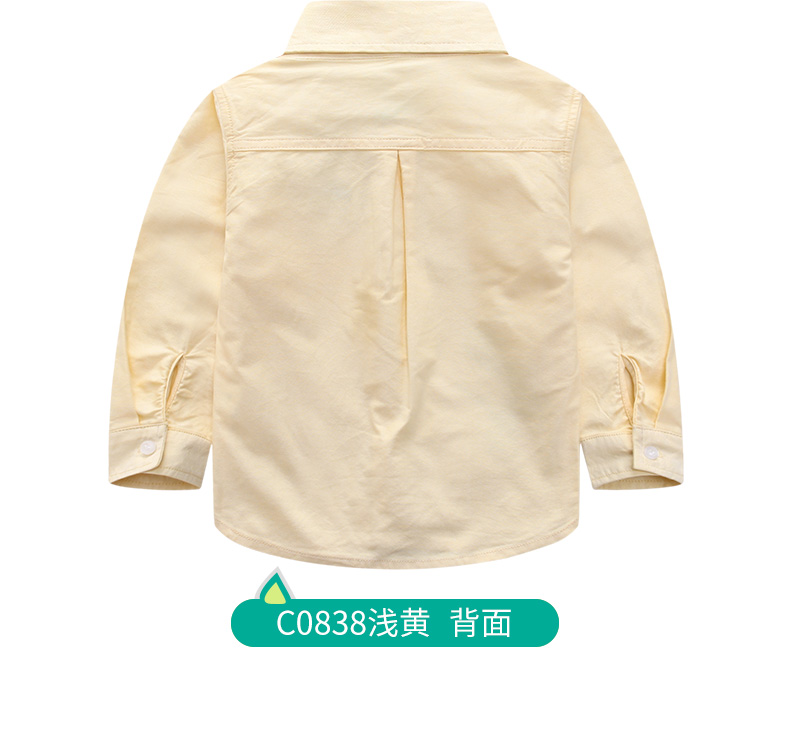Áo sơ mi trẻ em oxford cho bé sơ mi dài tay cotton Trẻ em mùa xuân và mùa thu mẫu bé trai chạm đáy áo thủy triều sơ mi cộc tay bé trai