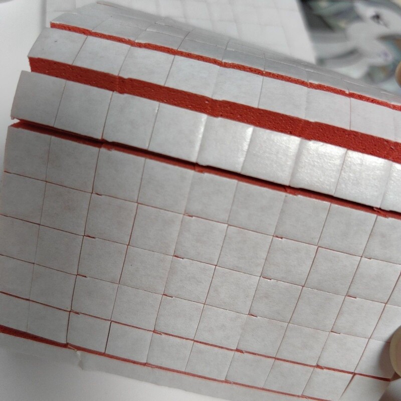 Foam Stereo Double-Sided Tape for New Year Stickers, DIY Handmade Stereo Adhesive Stickers, 3D Effect Squares and Circles