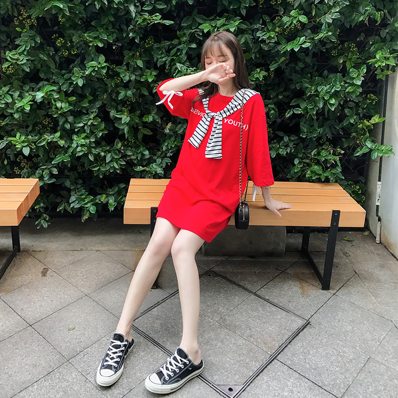 Pregnant woman with dress for dress and summer clothes new fashion models 2022 mid-length loose with big code Spring and autumn surrogacy Pregnancy Woman Dress Dress-Taobao