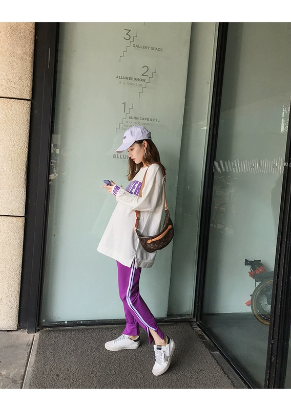 Bà bầu mùa xuân phù hợp với phong cách thời trang mùa xuân lưới phong cách đỏ mùa hè phương tây bà bầu mùa xuân và mùa thu phong cách nhỏ tươi mát phù hợp với hai mảnh - Áo thai sản