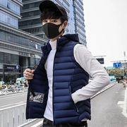 Mùa thu đông xuống áo vest nam phiên bản Hàn Quốc của xu hướng đẹp trai dày vest vest vest nam vest trùm đầu Áo khoác mỏng