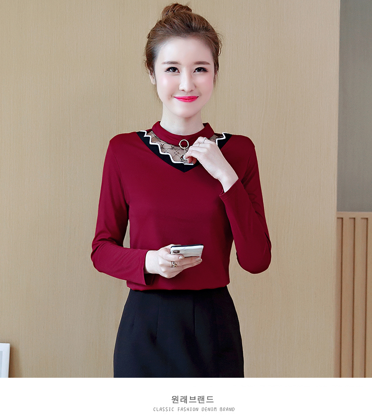 Áo nhung dài tay dày của phụ nữ nhung mùa thu đông mới phiên bản Hàn Quốc mới của những chiếc áo ấm hoang dã Áo thun mỏng nhỏ áo thun dài tay nữ
