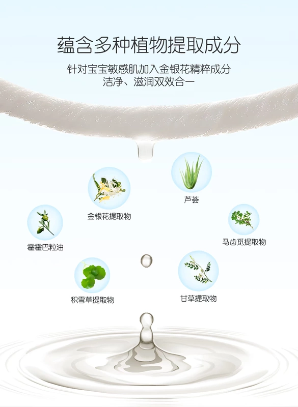 Khăn lau tay cho bé Jane dễ dàng cho bé sơ sinh bằng khăn giấy Khăn lau cho bé 80 bơm * 6 gói - Khăn ướt khăn giấy agi