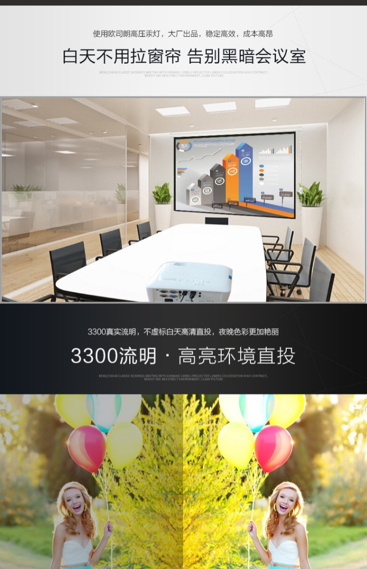Máy chiếu BenQ BenQ ES6540 văn phòng kinh doanh đào tạo giảng dạy HD chiếu ngày chiếu máy chiếu thương mại