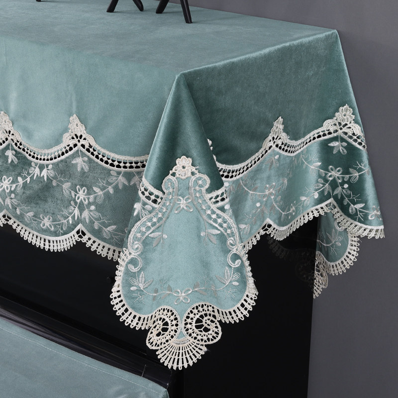 Piano Cover Cloth Piano Hood Dust Cloth Nordic Brief Velvet Fabric European Style Piano Sleeve Universal Violin Bench Hood