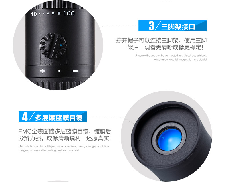 Thu phóng liên tục Miles Eagle Pocket Monocular Độ sáng cao Ánh sáng ban đêm Kính mini - Kính viễn vọng / Kính / Kính ngoài trời ống nhòm 1 mắt xịn
