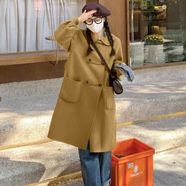 2021 new in autumn and winter 2021 The new sub-coat girls small fur coat thickened Hepburn in a long retro style