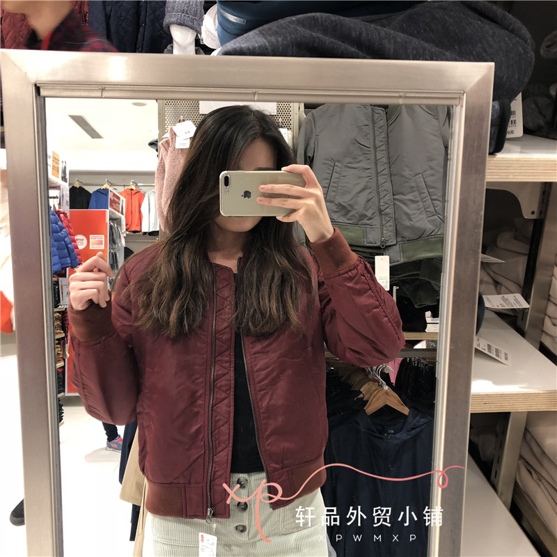 Mùa thu đông 2018 phụ nữ mới phi công quân đội áo khoác bông áo khoác áo khoác cotton 411164 - Cộng với kích thước quần áo áo kaki nữ