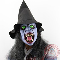 Halloween mask female witch headgear haunted house bar cosplay horror movie props room escape supplies
