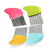 Stainless steel potato cutter wolf tooth potato wave knife cutting flower style fries cutter multifunctional vegetable cutting artifact