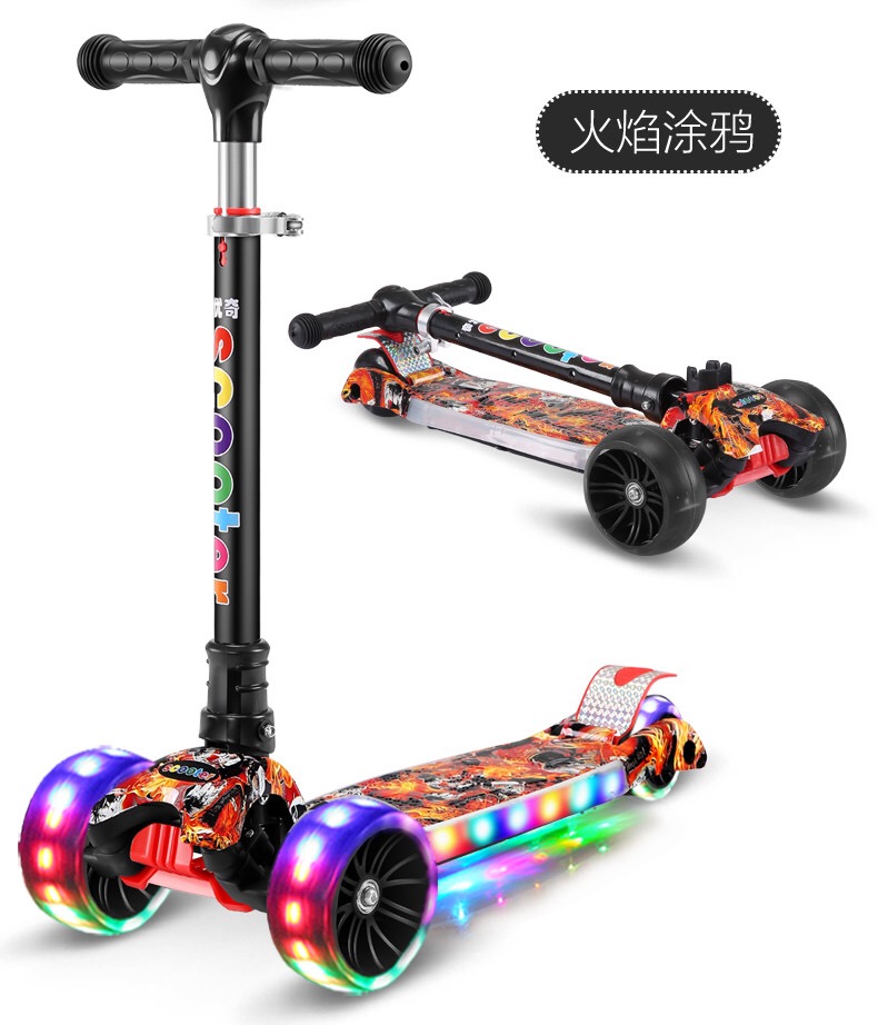 xe thăng bằng jianer Xe tay ga trẻ em Youqi 2-6-9 tuổi trai và gái 4 giày trượt patin flash xe cân bằng cho người mới bắt đầu - Smart Scooter xe điện cân bằng homesheel