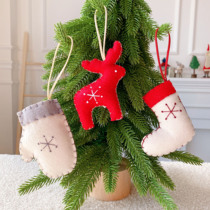 Christmas Season Korea Homo-Style Solid Boots Gloves Elk Deer Goat Felt Small Pendant Christmas Tree Decorations Hanger