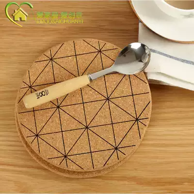 Shopkeepers prefer Nordic geometric Cork placematters thick insulation mats, anti-scalding mats, bowl mats, pans, pans
