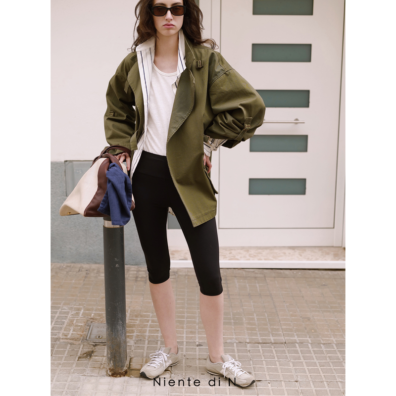 Niente Di N Washed Asymmetrical Work Jacket