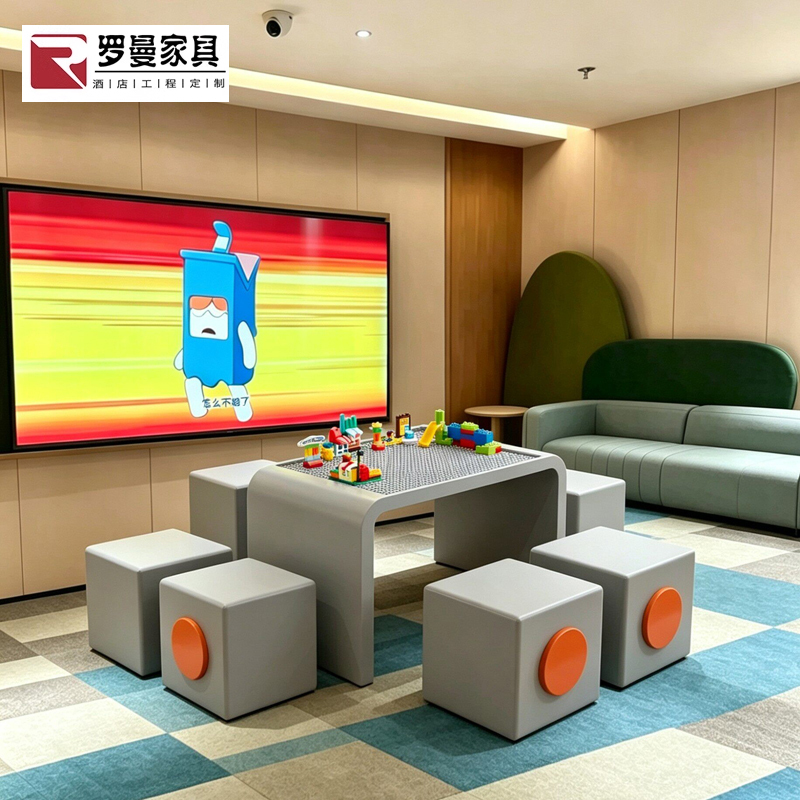 Children's Area Table and Chair Set, Sales Office Mezzanine Leisure Area Table and Chairs, Kindergarten Early Education Center Craft Art Table Children's Area Table and Chair Set, Sales Office Mezzanine Leisure Area Table and Chairs, Kindergarten Early Education Center Craft Art Table