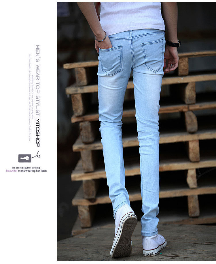 Jeans pour adolescent pieds Slim pour Quatre saisons - Ref 1462631 Image 21