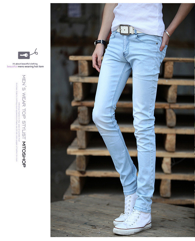 Jeans pour adolescent pieds Slim pour Quatre saisons - Ref 1462631 Image 19
