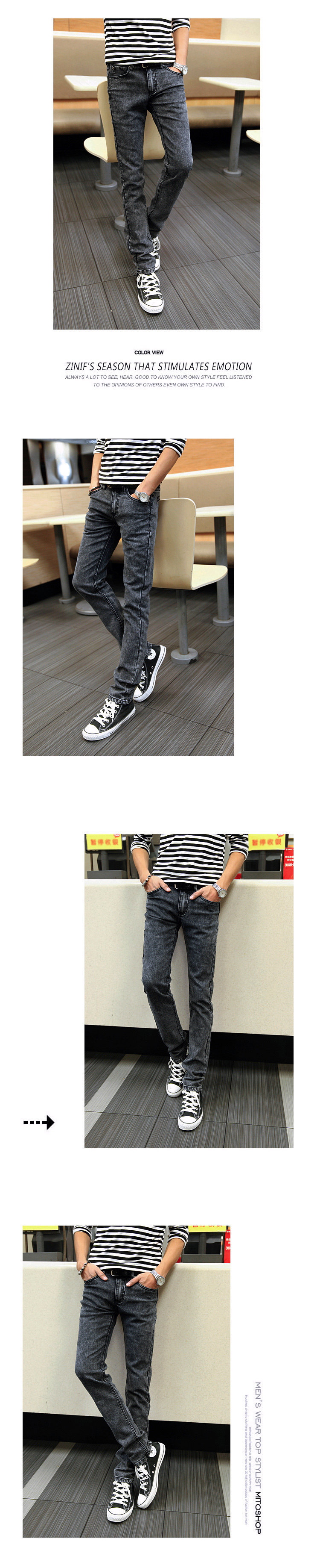 Jeans pour adolescent pieds Slim pour Quatre saisons - Ref 1462631 Image 25