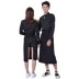 Salon tóc mới trợ lý công việc phù hợp với áo sơ mi tạp dề có thể thêu logo chống dính KTV dịch vụ nhân viên quần áo
