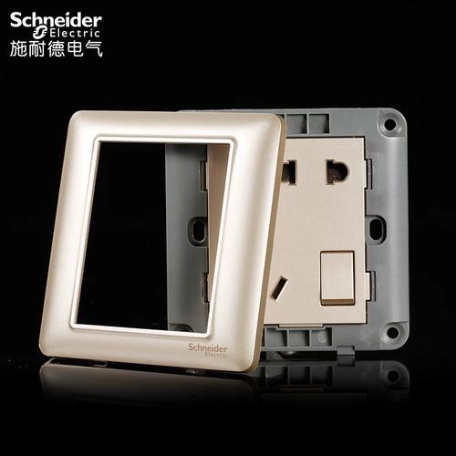 Переключатель Schneider Switch панель Ruiyi Gold 10a One One Open Five -Band Band Switch неверное положение наклонное пять -отверстие