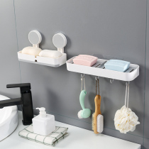 Punch-free soap box suction type household wall-mounted soap box creative drain soap rack toilet rack