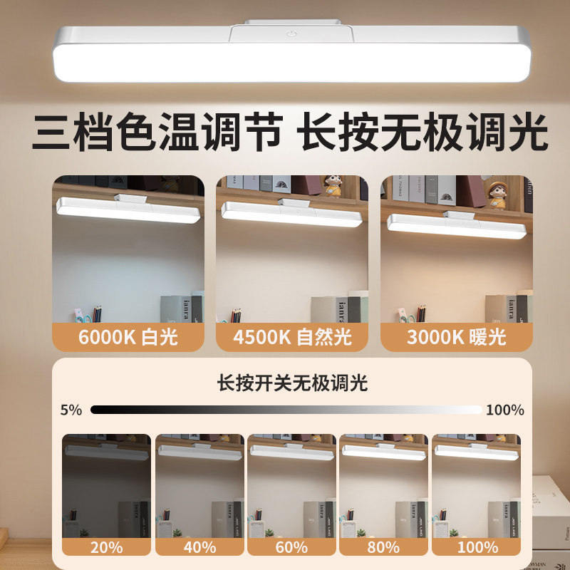 Desk Lamp, Dormitory Bed Lamp, Cool Lamp for College Students, Magnetic Sleep Hanging Lamp, Curtain with Hook, Night Light