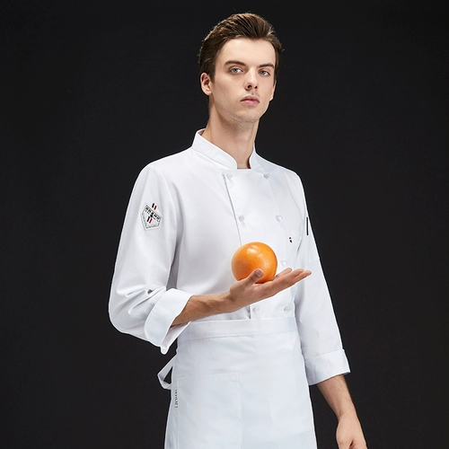Шеф -повара рабочая одежда длинная -мужская гостиница кухня кухня кухня, кухня для питания для выпечки
