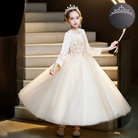 8806 Длинные рукава шампанского подписываются на корону