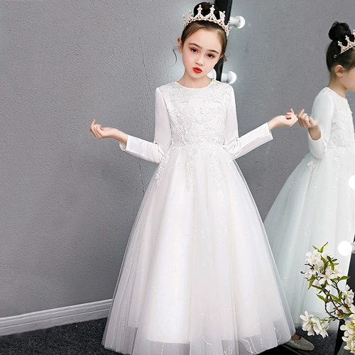 Детский наряд маленькой принцессы, наряд для музыкальных выступлений, свадебное платье, вечернее платье, благородный крой, подарок на день рождения