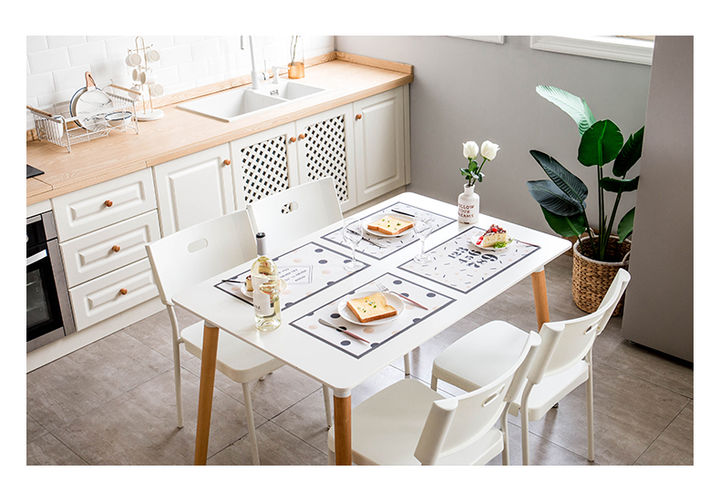 PVC cách nhiệt mat mat bảng chống nóng pad Continental thấm nước khay mat Tây pad coaster tùy chỉnh in Bắc Âu - Khăn trải bàn khăn lót chén dĩa