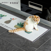 Kitchen Ground Mat Mat home Korean-style door mat Machine washable anti-slip anti-oil rug can be rubbed free of dirty water absorption