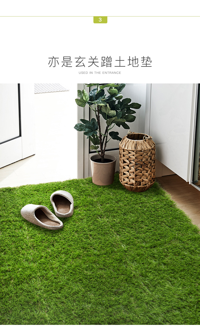 Bán đảo cỏ nhân tạo tốt cỏ nhân tạo nhựa nhân tạo sân cỏ giả ban công ngoài trời nối liền thảm xốp trải sàn 60x60