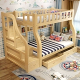 Lanxiu Quanshi High Bed Дети, лежат двойной кроватью, кровать, кровать, кровать, кровать, двойная сосна для взрослых, кровать для матери, кровать для матери
